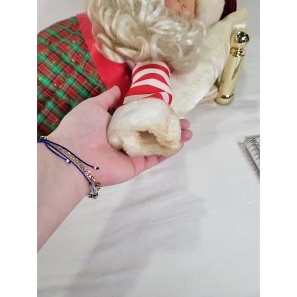 Vintage Snoring Santa Clause Sleeping in Bed Sounds Snores 14” - Picture 3 of 9